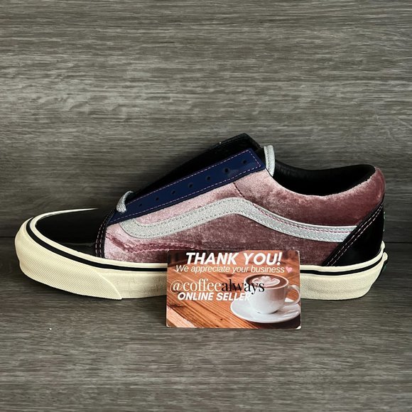 🥳 HP 🥳 Vans Sinner's Club Og Old Skool Lx Black Yellow Size 8.5 Men's NWOB - Picture 4 of 12